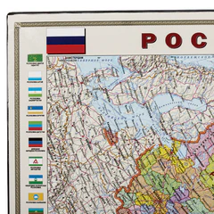 Коврик-подкладка настольный для письма (590&times;380 мм), с картой России, BRAUBERG, 236776