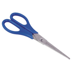 Ножницы BRAUBERG для левши &laquo;Left hand&raquo;, 170 мм, синие, 2-х сторонняя заточка, 236785