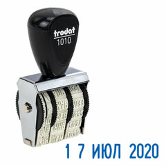 Датер ручной ленточный, оттиск 25&times;4 мм, месяц буквами, TRODAT 1010