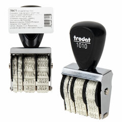 Датер ручной ленточный, оттиск 25&times;4 мм, месяц буквами, TRODAT 1010