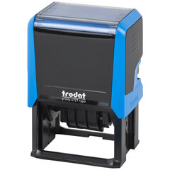 Датер самонаборный 6 строк+дата, оттиск 60&times;40 мм, синий, TRODAT 4727 Bank, КАССЫ В КОМПЛЕКТЕ