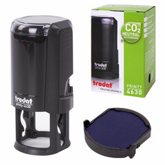 Оснастка для печатей, оттиск D=30 мм, синий, TRODAT 4630 PRINTY 4.0, подушка в комплекте