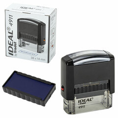 Оснастка для штампа, размер оттиска 38&times;14 мм синий, TRODAT IDEAL 4911 P2, подушка в комплекте
