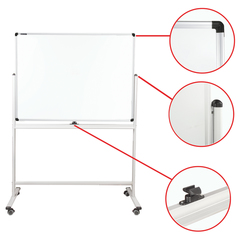 Доска магнитно-маркерная НА СТЕНДЕ 90&times;120 см, 2-сторонняя, ГАРАНТИЯ 10 ЛЕТ, BRAUBERG Premium, 236851