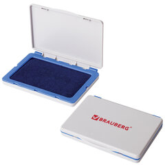 Штемпельная подушка BRAUBERG, 120&times;90 мм (рабочая поверхность 105&times;65 мм), синяя краска, 236866