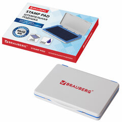 Штемпельная подушка BRAUBERG, 100&times;80 мм (рабочая поверхность 90&times;50 мм), синяя краска, 236867