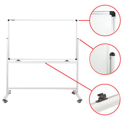 Доска магнитно-маркерная НА СТЕНДЕ 100&times;150 см, 2-сторонняя, ГАРАНТИЯ 10 ЛЕТ, BRAUBERG Premium, 236873