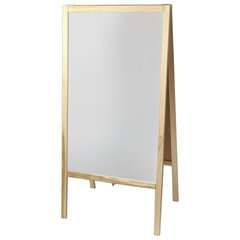 Доска-штендер двусторонняя для мела и магнитно-маркерная (54&times;109 см), черная/<wbr/>белая, STAFF, 236889