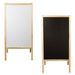 Доска-штендер двусторонняя для мела и магнитно-маркерная (54&times;109 см), черная/<wbr/>белая, STAFF, 236889