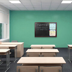 Доска для мела магнитная 60&times;90 см, черная, деревянная окрашенная рамка, Россия, BRAUBERG, 236891