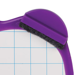 Доска двусторонняя маркерная A4 190&times;270 мм, БЕЛАЯ/<wbr/>КЛЕТКА, с маркером и стирателем, ЮНЛАНДИЯ, 236898