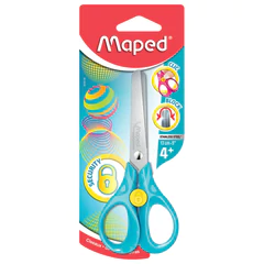 Ножницы MAPED (Франция) "Security 3D", 130 мм, с блокировкой лезвий, цвет ассорти, блистер, 473110
