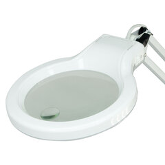 Настольная лампа светильник Леда С20 ПРО на струбцине, СВЕТОДИОДНАЯ, 8 Вт, ЛУПА (4,5/<wbr/>9 раз), белый