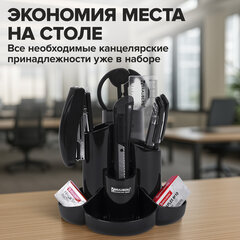 Канцелярский набор BRAUBERG "Богемия", 10 предметов, черный, 236951