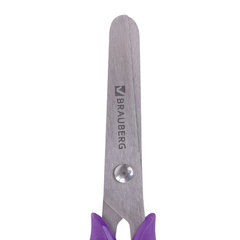 Ножницы BRAUBERG &laquo;FRUITY&raquo;, 130 мм, ассорти, эргономичные ручки, закругленные лезвия, 236980