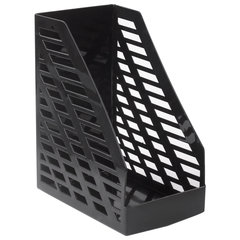 Лоток вертикальный для бумаг BRAUBERG &laquo;MAXI-plus&raquo; (250&times;160&times;300 мм), сетчатый, черный, 237005