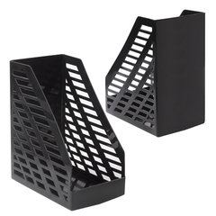 Лоток вертикальный для бумаг BRAUBERG &laquo;MAXI-plus&raquo; (250&times;160&times;300 мм), сетчатый, черный, 237005