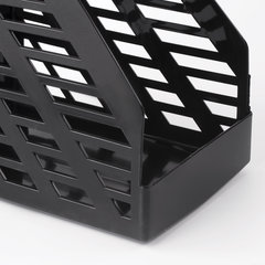 Лоток вертикальный для бумаг BRAUBERG &laquo;MAXI-plus&raquo; (250&times;160&times;300 мм), сетчатый, черный, 237005