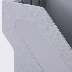 Лоток вертикальный для бумаг BRAUBERG &laquo;Basic&raquo;, 265&times;100&times;285 мм, серый, 237010
