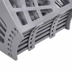 Лоток для бумаг веерный BRAUBERG &laquo;Basic&raquo; 7-ми секционный, 6 отделений, сетчатый, серый, 237020