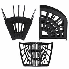 Лоток для бумаг веерный STAFF 5-ти секционный, 4 отделения, сетчатый, черный, 237021