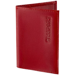 Обложка для паспорта натуральная кожа галант, &laquo;PASSPORT&raquo;, красная, BRAUBERG, 237178