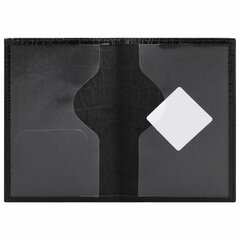 Обложка для паспорта натуральная кожа крокодил, &laquo;PASSPORT&raquo;, черная, BRAUBERG, 237185