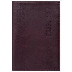 Обложка для паспорта натуральная кожа &laquo;Virginia&raquo;, &laquo;PASSPORT&raquo;, бордовая, BRAUBERG, 237187