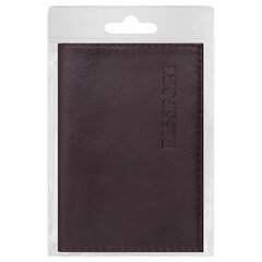 Обложка для паспорта натуральная кожа &laquo;Virginia&raquo;, &laquo;PASSPORT&raquo;, бордовая, BRAUBERG, 237187