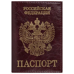 Обложка для паспорта STAFF &laquo;Profit&raquo;, экокожа, &laquo;ПАСПОРТ&raquo;, бордовая, 237192