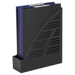 Лоток вертикальный для бумаг BRAUBERG &laquo;Standard&raquo;, 245&times;70&times;295 мм, черный, 237220