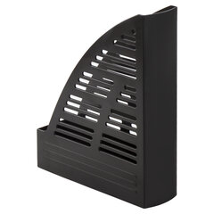 Лоток вертикальный для бумаг BRAUBERG &laquo;Standard&raquo;, 245&times;70&times;295 мм, черный, 237220