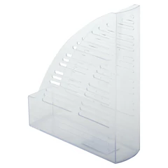 Лоток вертикальный для бумаг BRAUBERG &laquo;Standard&raquo;, 245&times;70&times;295 мм, прозрачный, 237223