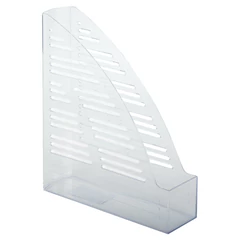 Лоток вертикальный для бумаг BRAUBERG &laquo;Standard&raquo;, 245&times;70&times;295 мм, прозрачный, 237223