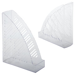 Лоток вертикальный для бумаг BRAUBERG &laquo;Standard+&raquo;, 250&times;90&times;300 мм, прозрачный, 237227