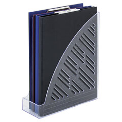 Лоток вертикальный для бумаг BRAUBERG &laquo;Standard+&raquo;, 250&times;90&times;300 мм, прозрачный, 237227