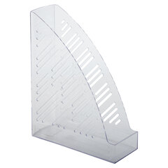 Лоток вертикальный для бумаг BRAUBERG &laquo;Standard+&raquo;, 250&times;90&times;300 мм, прозрачный, 237227