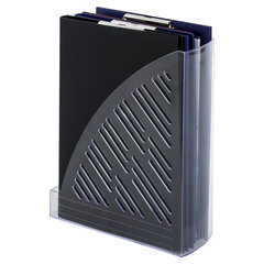 Лоток вертикальный для бумаг BRAUBERG &laquo;Standard+&raquo;, 250&times;90&times;300 мм, прозрачный, 237227