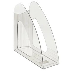 Лоток вертикальный для бумаг BRAUBERG &laquo;Delta&raquo;, 240&times;90&times;240 мм, прозрачный, 237242