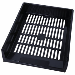 Лотки горизонтальные для бумаг, КОМПЛЕКТ 3 шт., 340&times;270&times;70 мм, черный, BRAUBERG &laquo;Office&raquo;, 237255