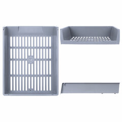 Лотки горизонтальные для бумаг, КОМПЛЕКТ 3 шт., 340&times;270&times;70 мм, серый, BRAUBERG &laquo;Office&raquo;, 237256