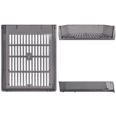 Лотки горизонтальные для бумаг, КОМПЛЕКТ 3 шт., 340&times;270&times;70 мм, тонированный серый, BRAUBERG &laquo;Office&raquo;, 237257