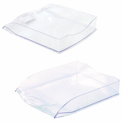 Лоток горизонтальный для бумаг BRAUBERG &laquo;Delta&raquo;, A4 (340&times;270&times;60 мм), прозрачный, 237262