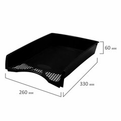 Лоток горизонтальный для бумаг STAFF &laquo;Profit&raquo;, A4 (330&times;260&times;60 мм), полипропилен, черный, 237269