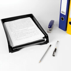 Лоток горизонтальный для бумаг STAFF &laquo;Profit&raquo;, A4 (330&times;260&times;60 мм), полипропилен, черный, 237269