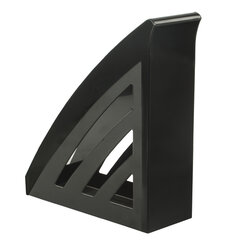 Лоток вертикальный для бумаг BRAUBERG &laquo;Office style&raquo;, 245&times;90&times;285 мм, черный, 237278