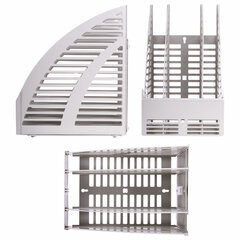 Лоток вертикальный для бумаг STAFF, 245&times;165&times;285 мм, 3 отделения, сетчатый, сборный, серый, 237294