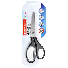 Изображение товара Ножницы BRAUBERG SUPER для правшей, 210 мм, серо-черные