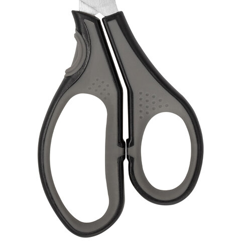 Ножницы BRAUBERG "EXTRA", 230 мм, серо-черные, 2-сторонняя заточка, эргономичные ручки, 237297 - фото 5