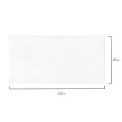 Коврик-подкладка настольный сверхпрочный 600&times;1200 мм, прозрачный, 1 мм, BRAUBERG, 237373